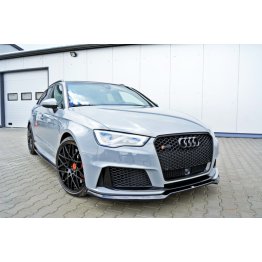 Накладка сплиттер на передний бампер вариант 3 на Audi RS3 8VA Sportback